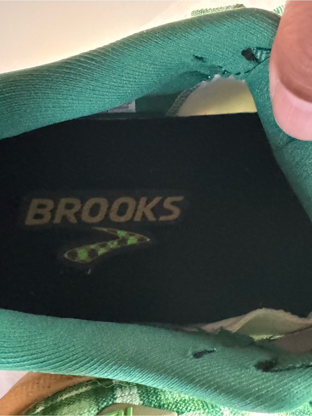 Brooks Green Plaid Lace-Up Sneakers - Picture 3 of 5